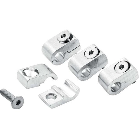 Allstar Performance ALL18320 0.19 in. Universal Aluminum Line Clamps - Pack of 4 - 2 Piece ALL18320